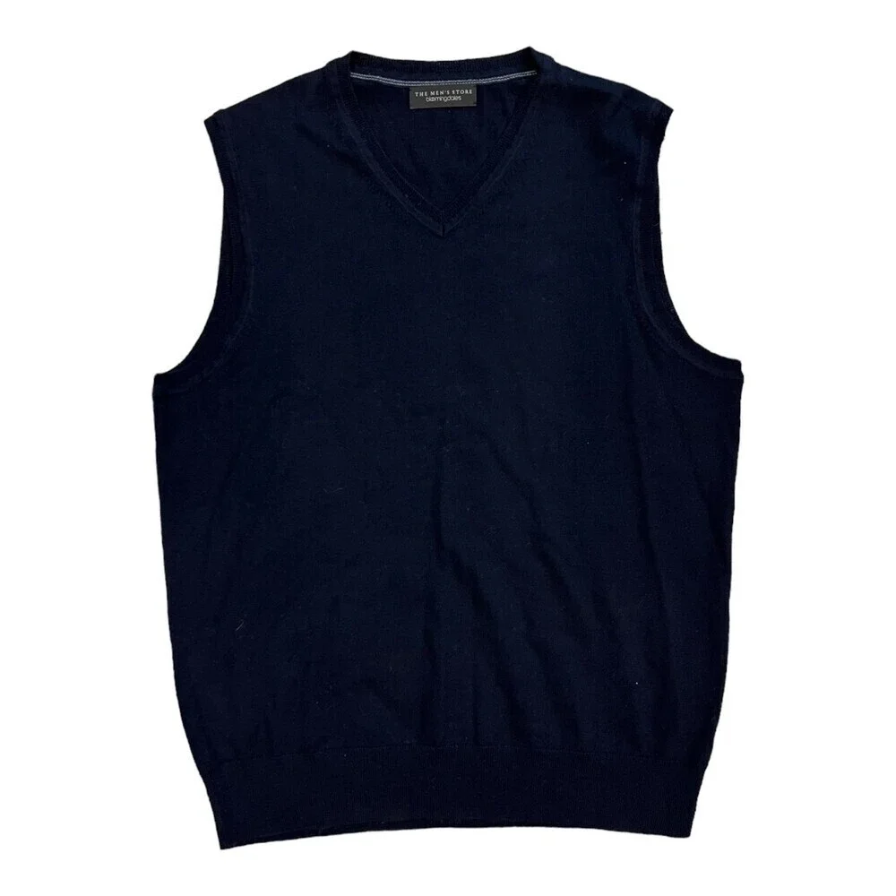 Bloomingdale’s Men’s Navy Knit Vest L